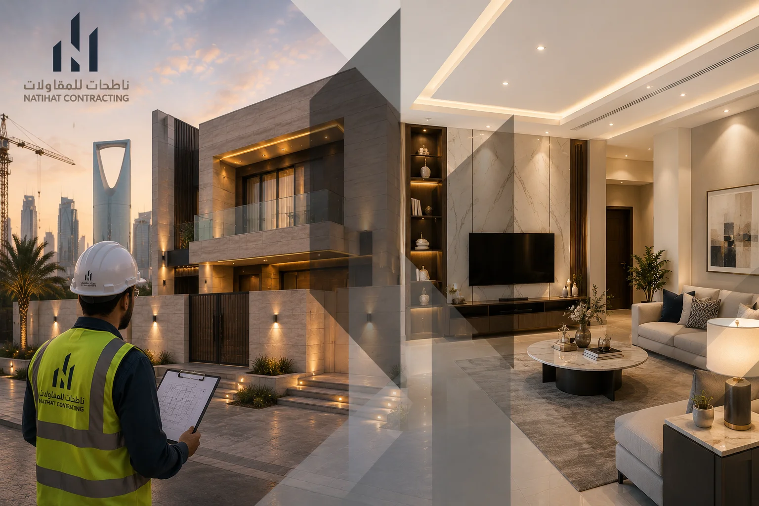 أفضل شركة تشطيبات داخلية وخارجية في الرياض | شركة الناطحات للمقاولات