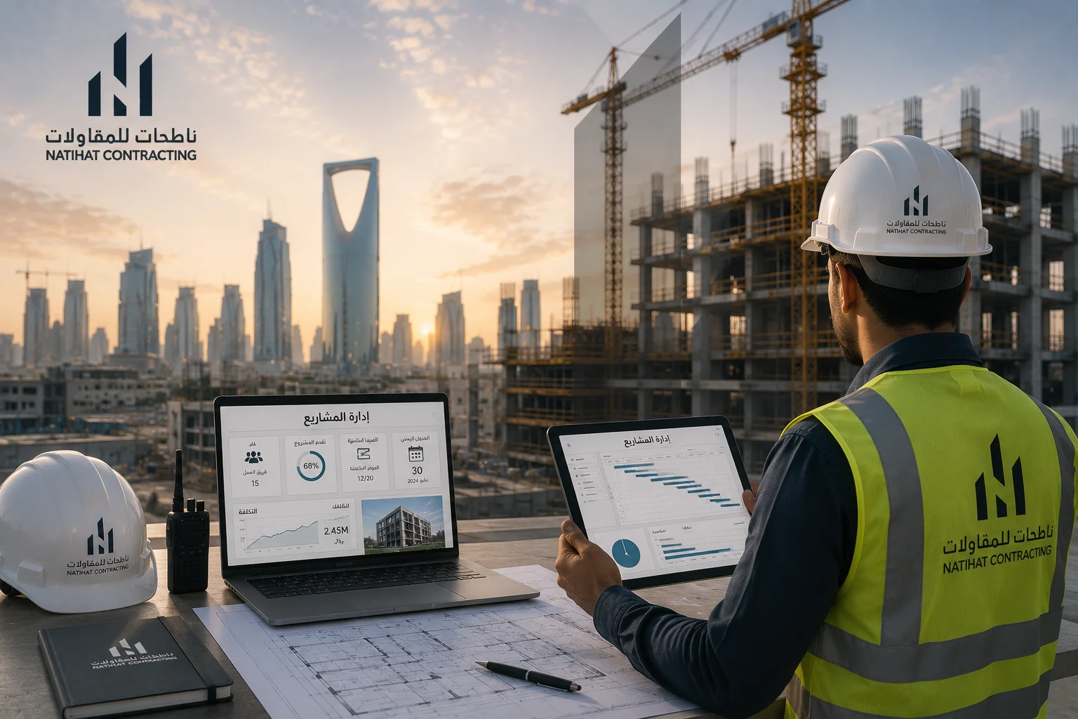 أفضل شركة إدارة مشاريع بناء في الرياض | شركة الناطحات للمقاولات