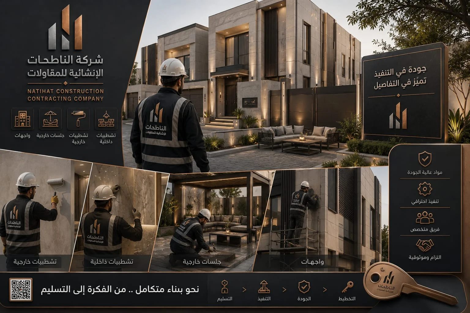 التشطيبات الداخلية والخارجية في الرياض | شركة الناطحات للمقاولات
