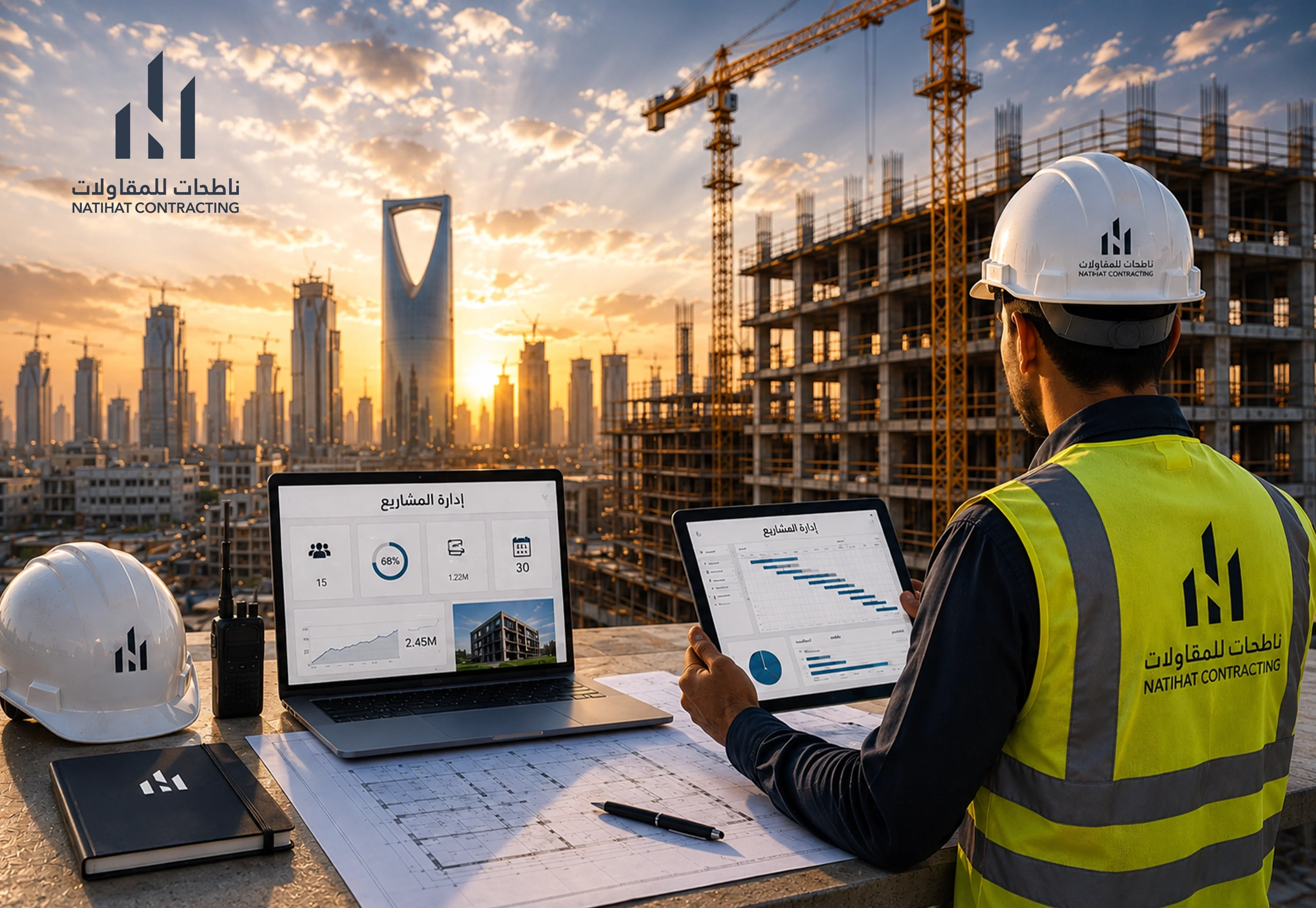 خدمات إدارة المشاريع في الرياض | شركة الناطحات للمقاولات العامة