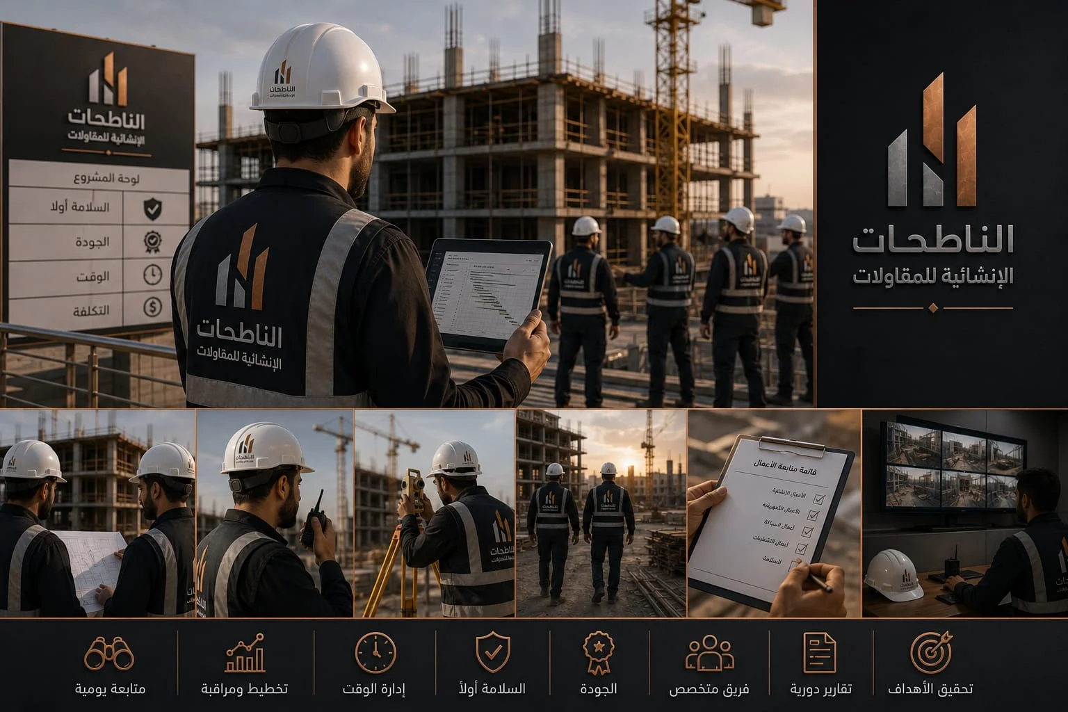 خدمات إدارة المواقع في الرياض | شركة الناطحات للمقاولات العامة